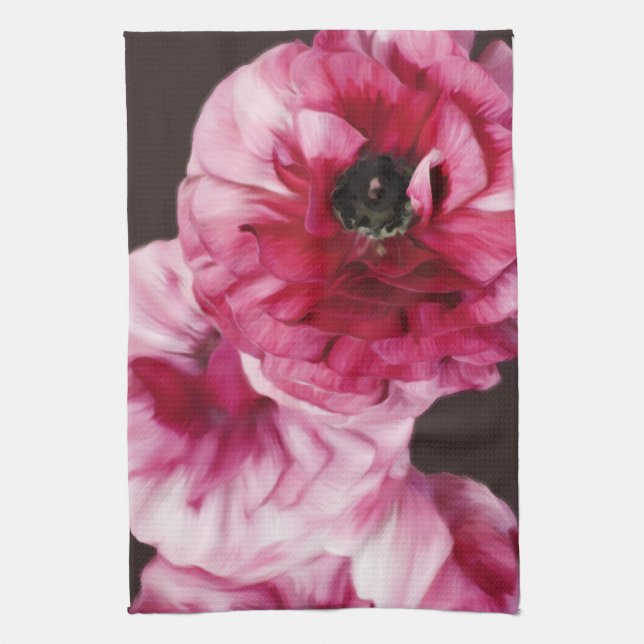 Red Ranunculus Towel (Vertical)