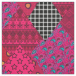 Red Raspberry Patchwork Fabric