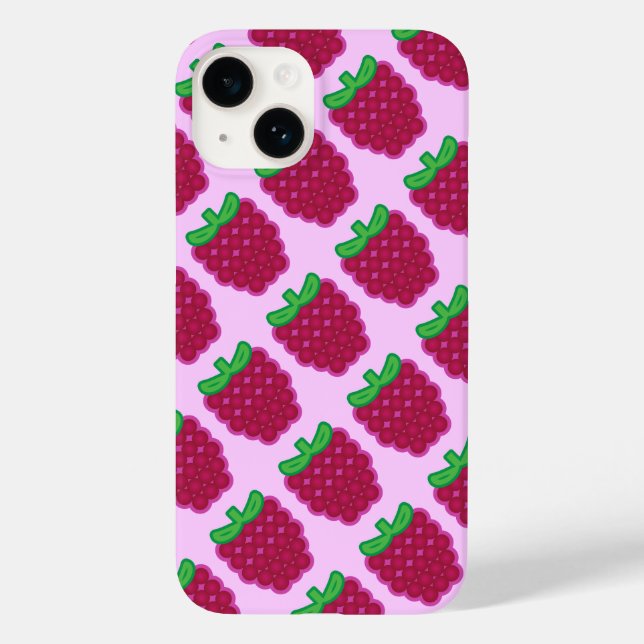 Red Raspberry Pattern iPhone 6/6s Case (Back)