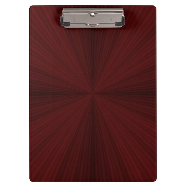 Red Rays Quartered Clipboard (Front)