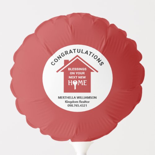 Red Real Estate Agent Realtor Balloon