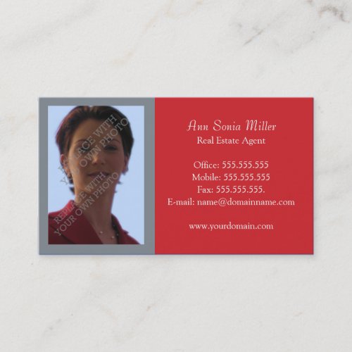 Red Real Estate Business Cards