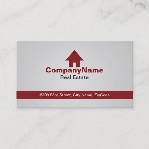 Customizable Red Real Estate Business Cards