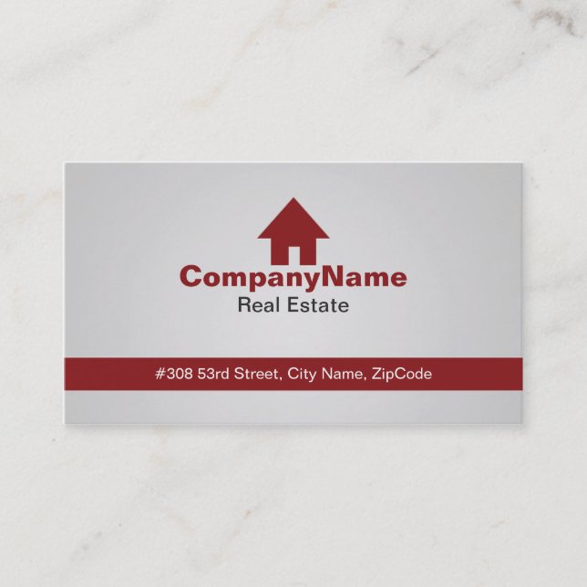 Red Real Estate Business Cards (Front)