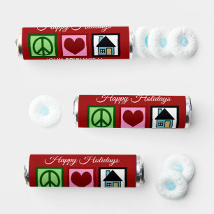 Red Real Estate Company Custom Holiday Party Breath Savers® Mints