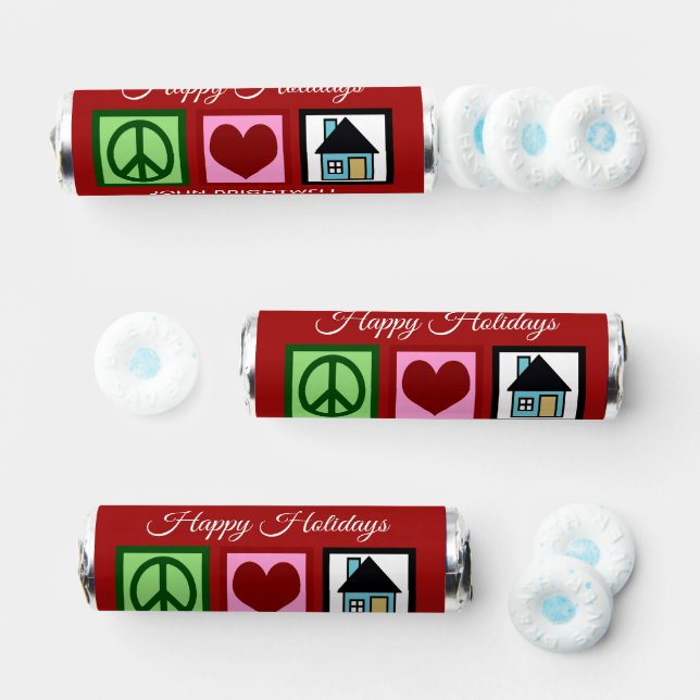 Red Real Estate Company Custom Holiday Party Breath Savers® Mints (Assorted)