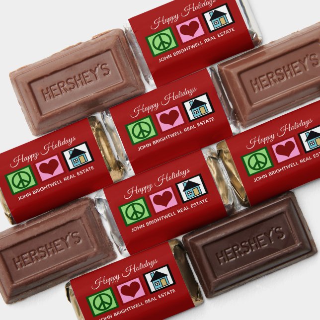 Red Real Estate Company Custom Holiday Party Hershey's Miniatures (Assorted)
