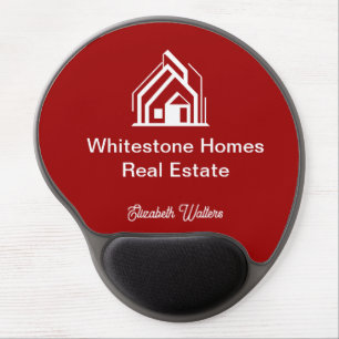 Red Real Estate Company Customized Realtor Gel Mouse Pad