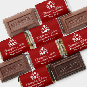 Red Real Estate Company Personalized Realtor Hershey's Miniatures