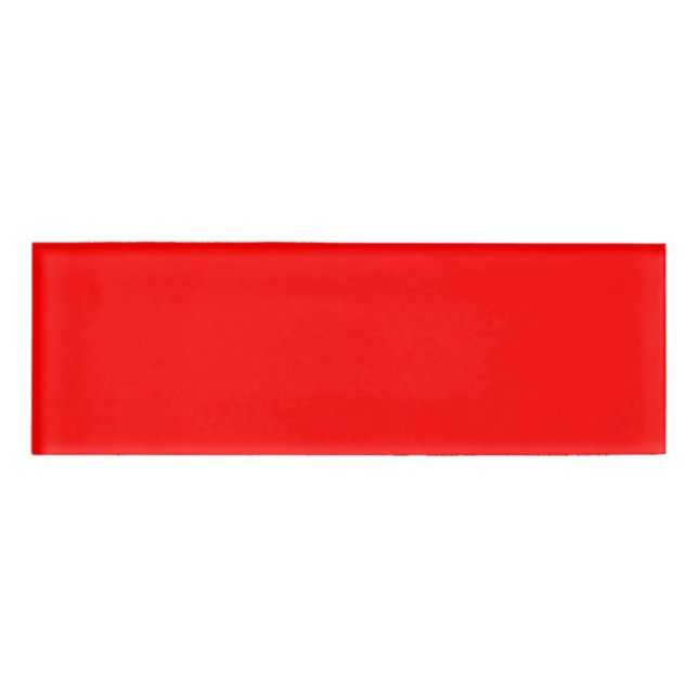Red Rectangle Name Tag (Front)