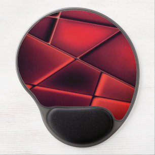 Red rectangle trapezoids with optional combination gel mouse pad