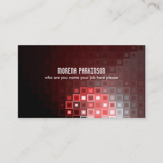 red rectangles business card (Front)