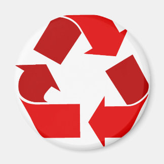 red recycle magnet