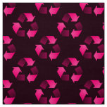 Red Recycling Symbol Fabric