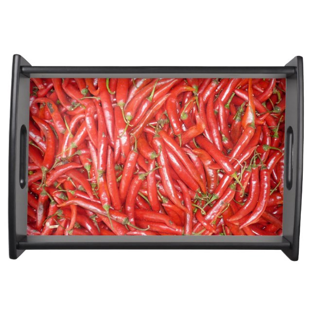red red chillies serving tray (Front)