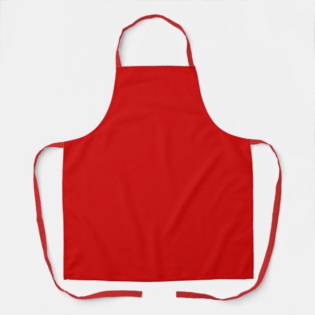 Red-red, party red, solid color, apron (Front)