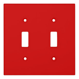 Red-red, party red, solid color, light switch cover