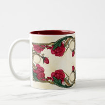 Red Red Rose Floral Mug