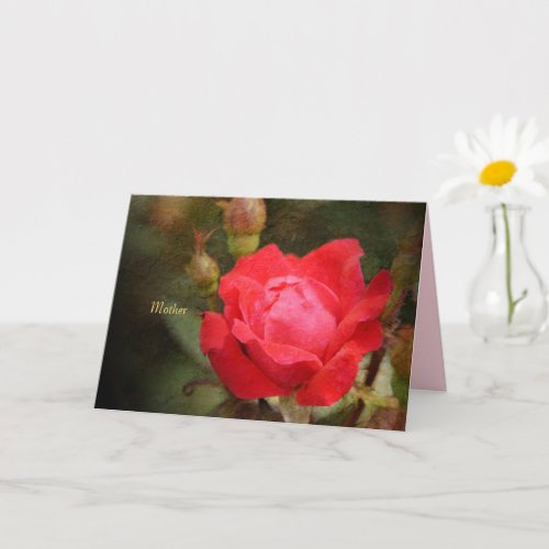Red Red Rose for Mother Card