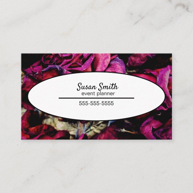 Red Red Roses Floral Business Card (Front)