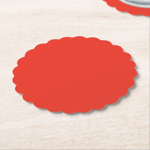 Red_red solid color paper coaster