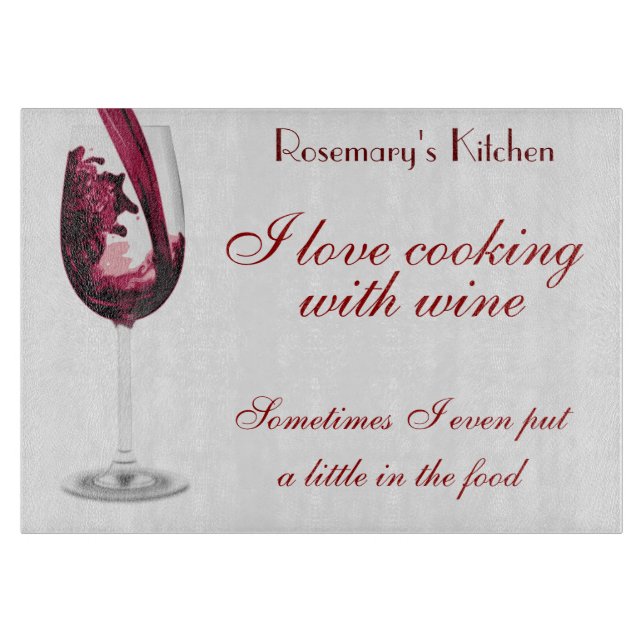 Red Red Wine Cutting Board (Front)