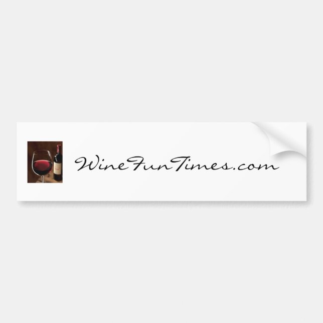 red_red_wine, WineFunTimes.com Bumper Sticker (Front)