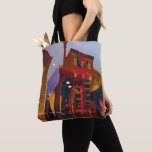 Red reflections on the street of Philadelphia Tote Bag