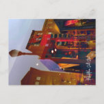 Red reflections on the streets of Philadelphia Postcard