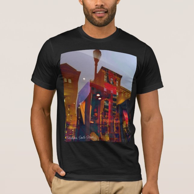 Red reflections on the streets of Philadelphia T-Shirt (Front)