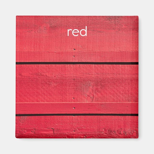 Red Refrigerator Magnet (Front)