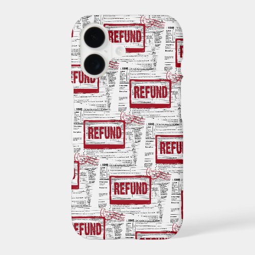 Red Refund Stamp on Income Tax Forms iPhone 17 Case