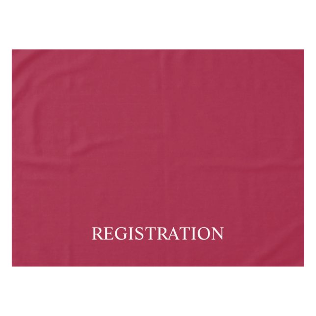 Red Registration Desk Tablecloth (Front (Horizontal))
