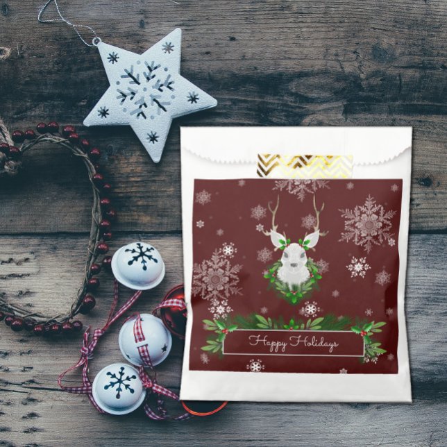 Red Reindeer Favor Bag (Red Reindeer Favor Bags)