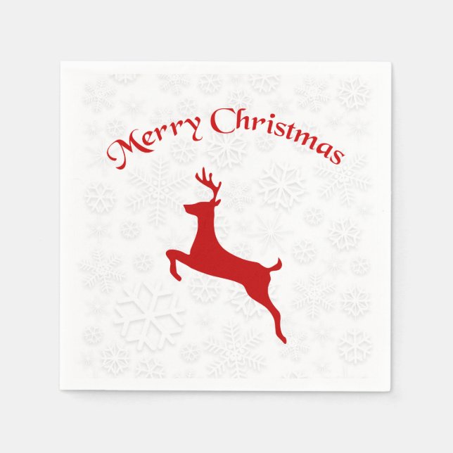 Red Reindeer Napkins (Front)