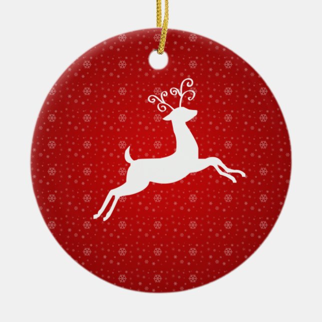 Red Reindeer Ornament (Front)