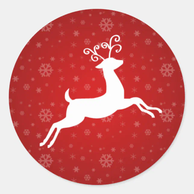 Red Reindeer Stickers | Zazzle