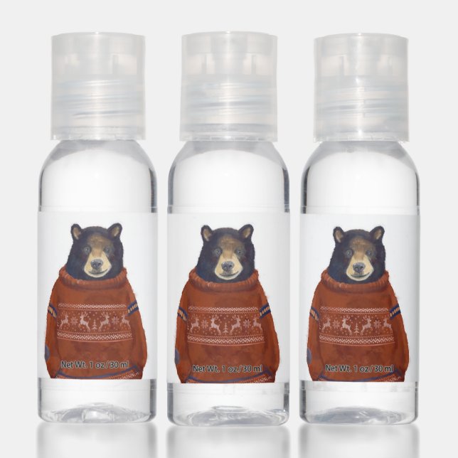 Red Reindeer Sweater Bear Hand Sanitizer (Set)