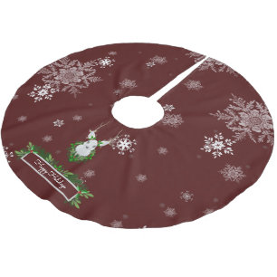 Red Reindeer Tree Skirt