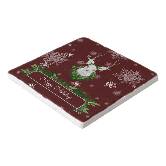 Red Reindeer Trivet (Corner)