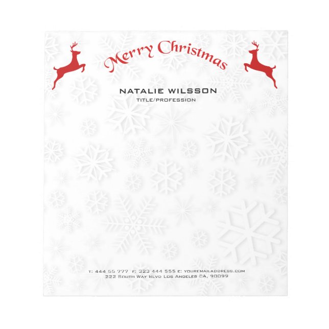 Red Reindeer's Notepad (Front)