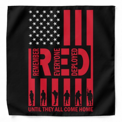 Red Remember Everyone Deployed Until They All Come Bandana