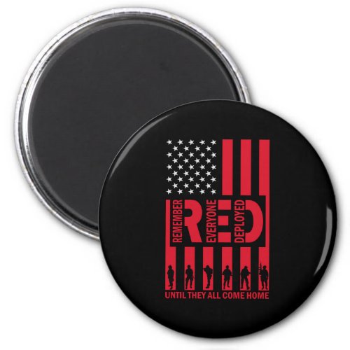 Red Remember Everyone Deployed Until They All Come Magnet