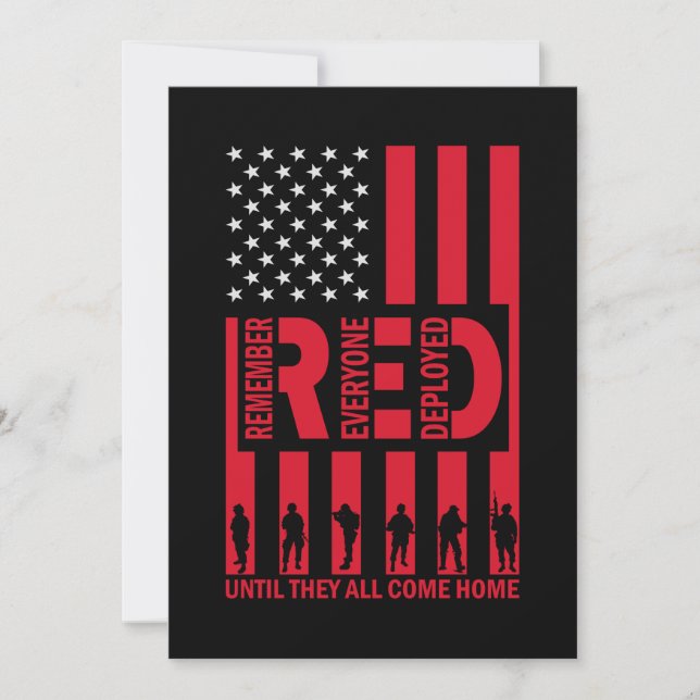 Red Remember Everyone Deployed Until They All Come Save The Date (Front)