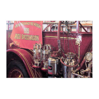 Red REO Speed Wagon Fire Engine   Acrylic Print