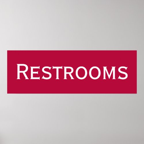 Red Restrooms Wall Art Poster Print