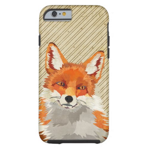 Red Retro Fox iPhone 6 case