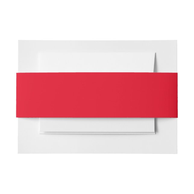 Red Retro  Invitation Belly Band (Front Example)