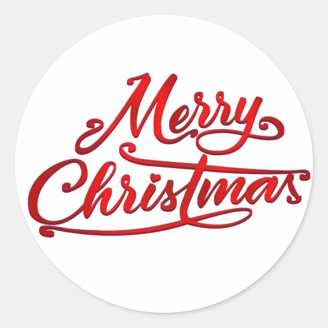 red retro line happy birthday classic round sticker (Front)