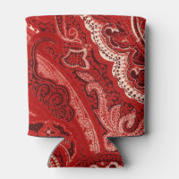 12 oz. Can Cooler Red Bandana